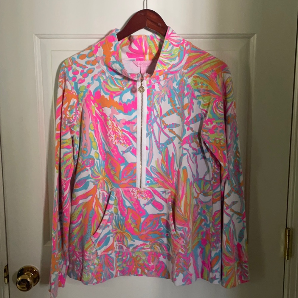Lilly Pulitzer ¼ zip with front pocket pullover